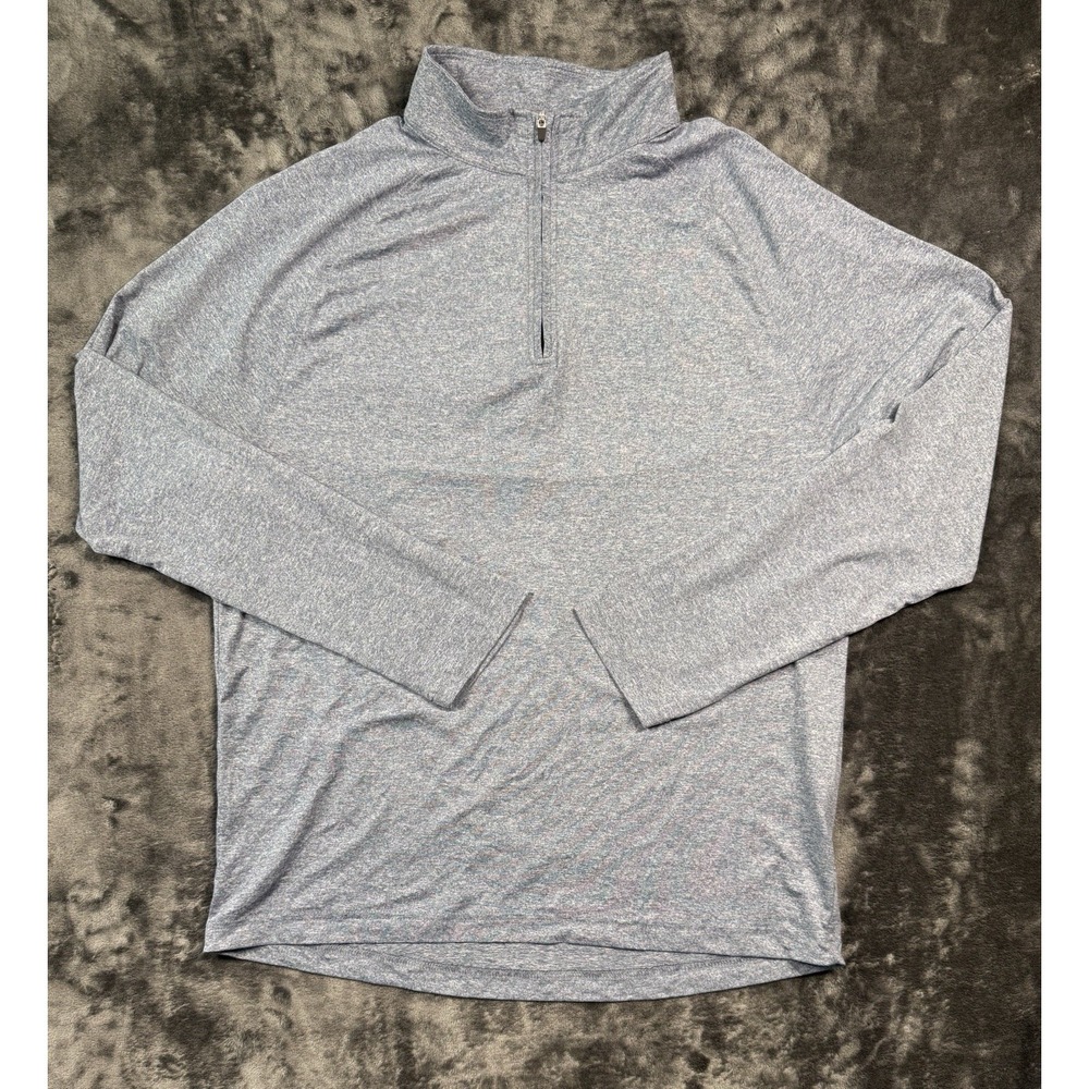 Legend Outdoor Men's XL Quarter Zip Pullover Blue Heather Athletic Stretch
